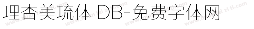 理杏美琉体 DB字体转换